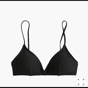 J.Crew French bikini top in black